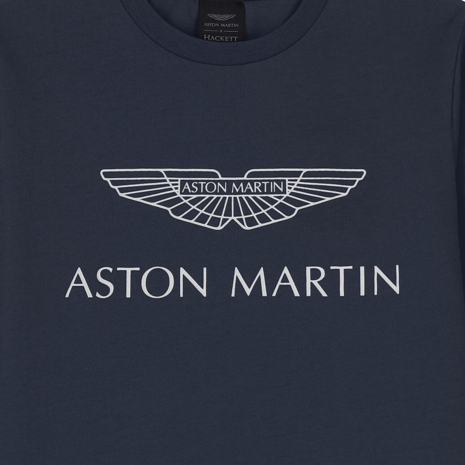 توب باكمام بالشعار باللون الكحلى للاولاد, 1, hi-res