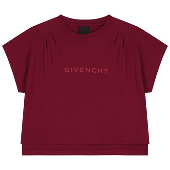 تيشيتر بنات بالشعار باللون البرغندى