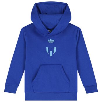 Blue Messi Logo Hooded Top
