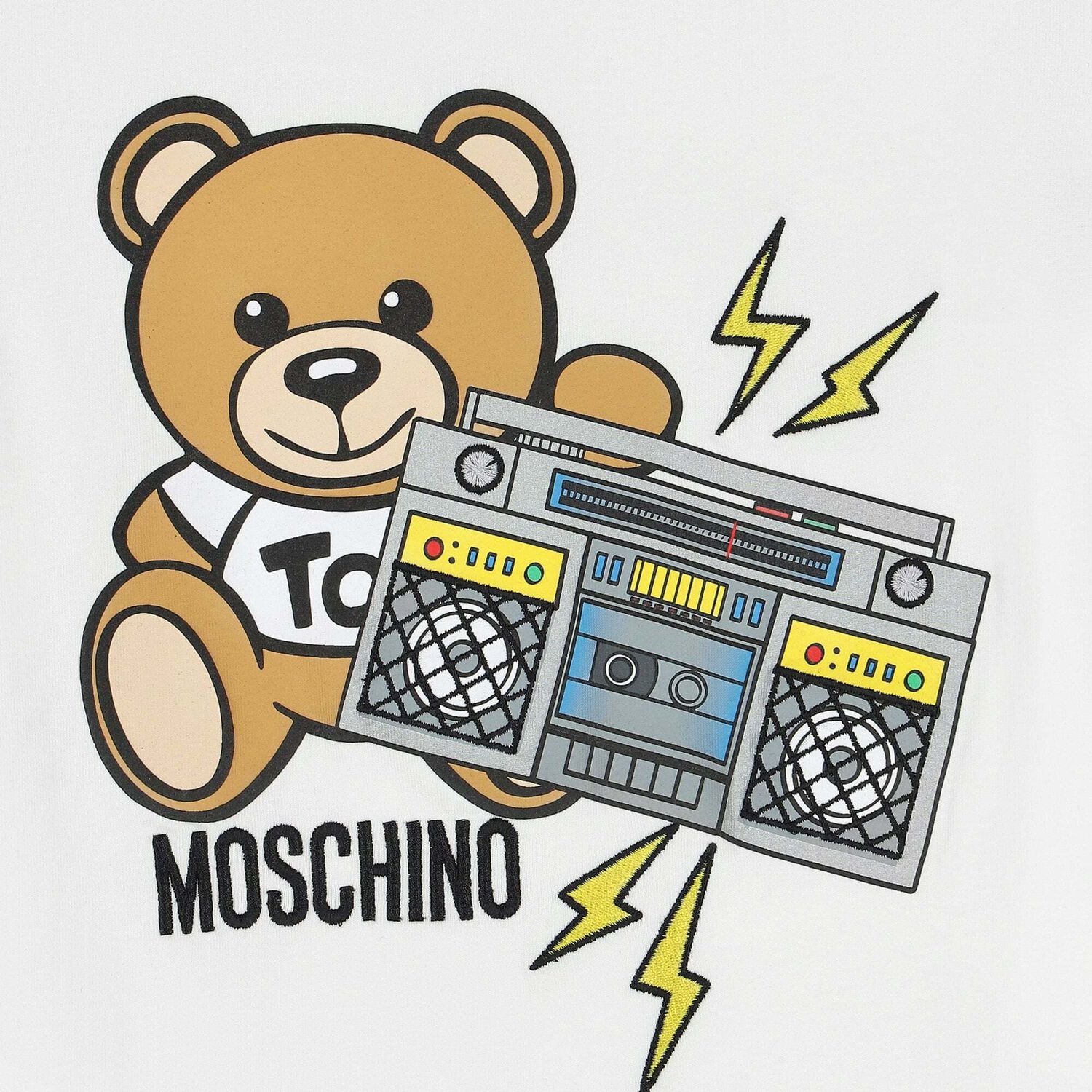 White Teddy Logo T-Shirt, 1, hi-res image number null