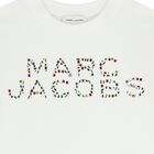Girls White Logo Rhinestone T-Shirt, 1, hi-res