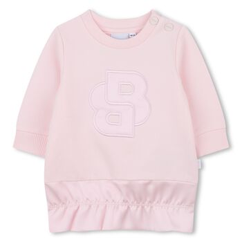 Younger Girls Pink Logo Dress