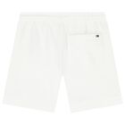 Boys White Logo Shorts, 4, hi-res
