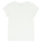 Girls White Logo T-Shirt, 1, hi-res