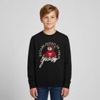 Boys Black Logo Teddy Bear Sweatshirt, 1, hi-res