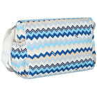 Blue & White Zigzag Baby Changing Bag, 1, hi-res