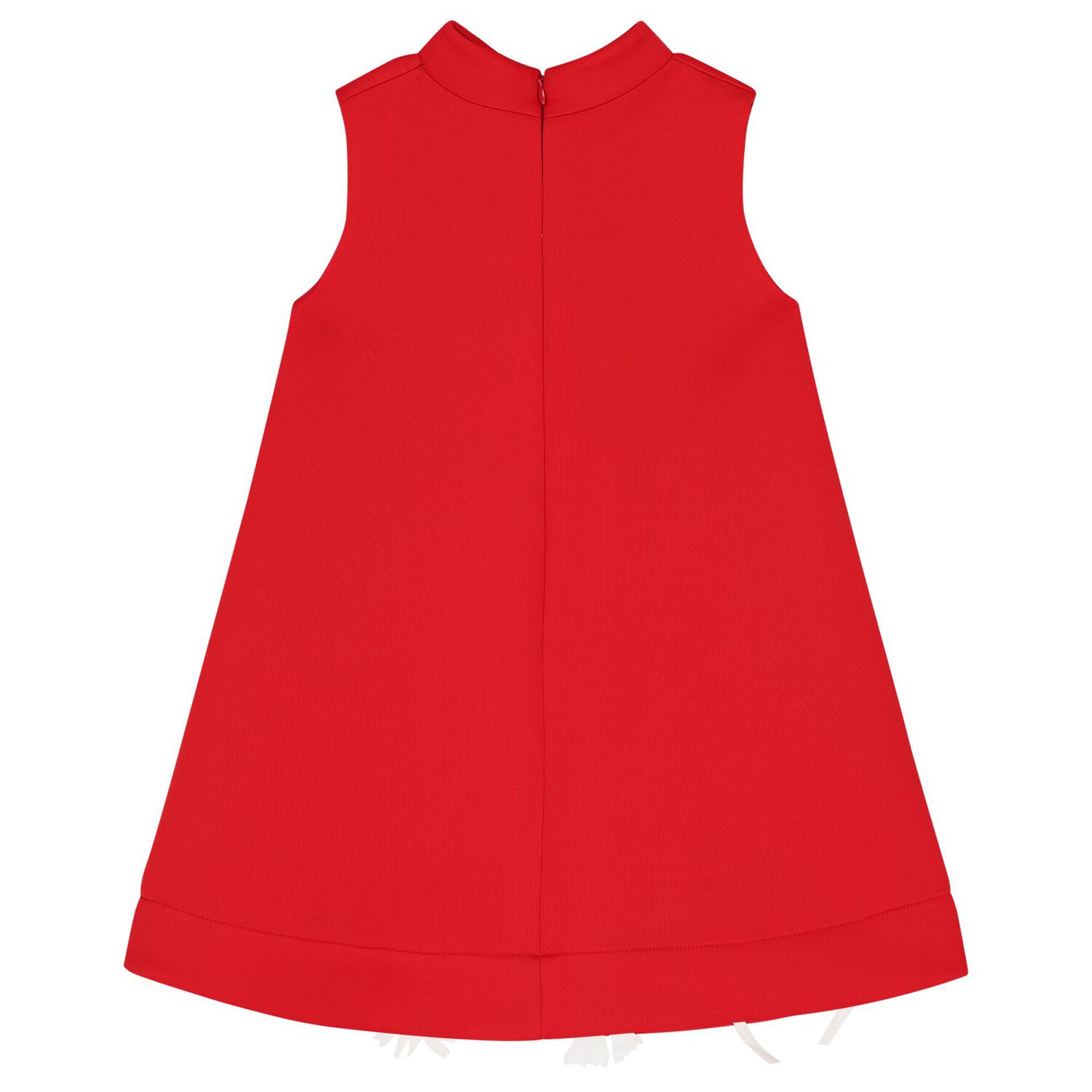 Girls Red Diamante Flowers Dress, 1, hi-res