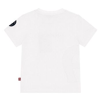Younger Boys White Logo T-Shirt