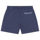 Younger Boys Navy Blue Hippo Shorts, 2, hi-res