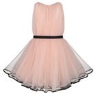 Girls Pink & Black Tulle Dress, 1, hi-res