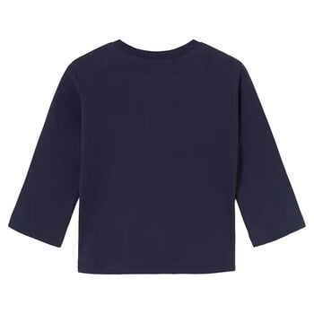 Younger Boys Navy Blue Long Sleeve Top