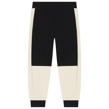 Boys lack & Ivory Logo Joggers