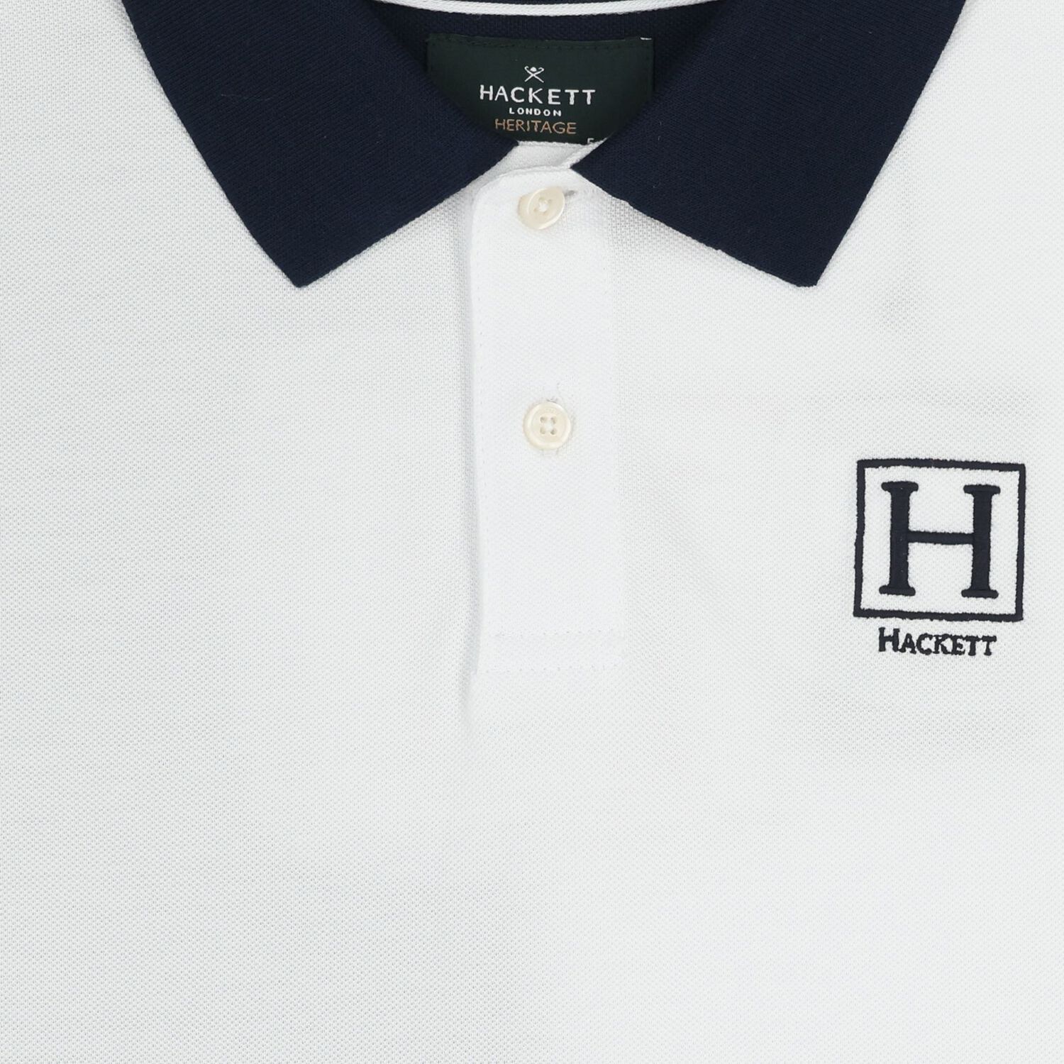 Boys White Logo Polo Shirt, 1, hi-res