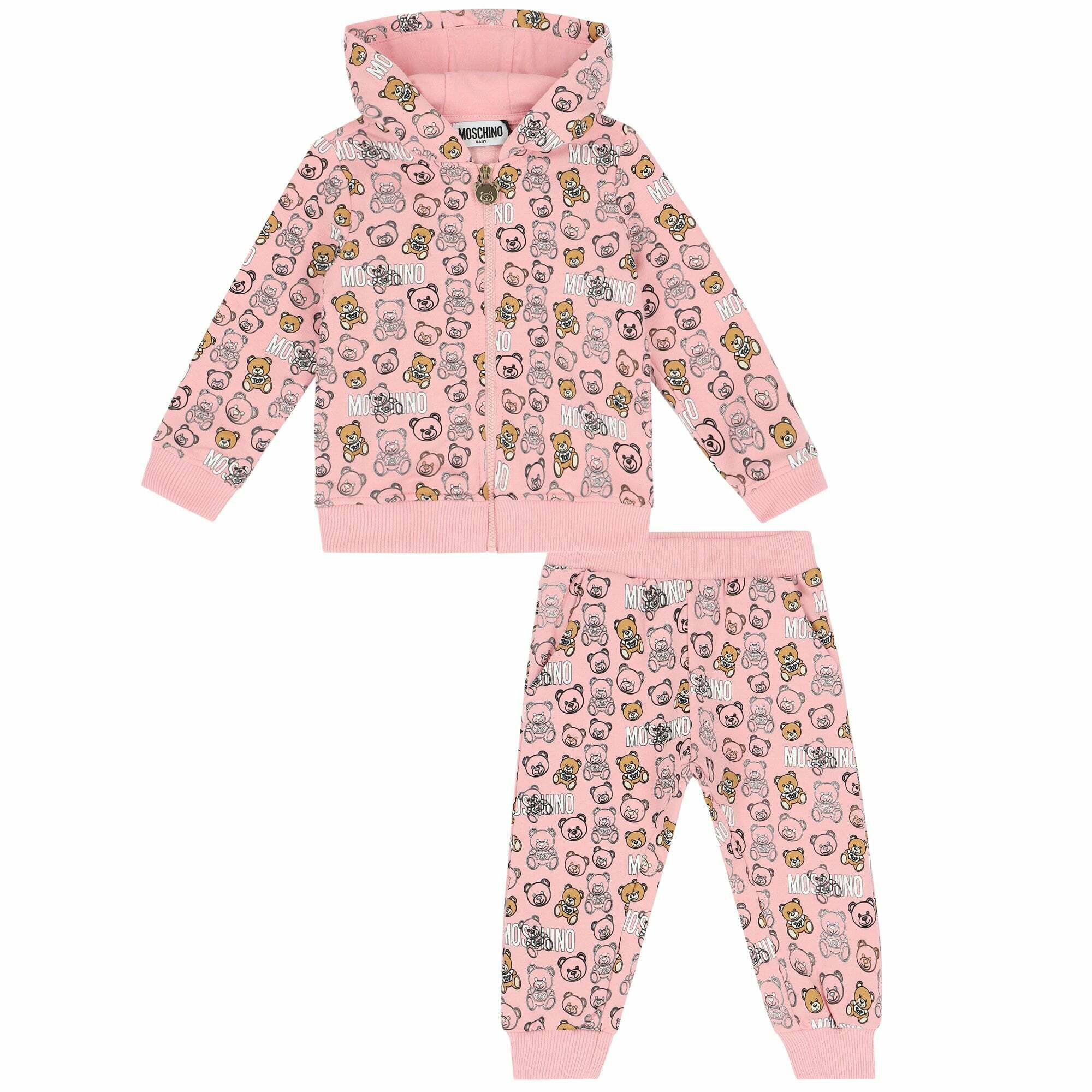 Moschino Pink Teddy Logo Tracksuit Junior Couture KSA