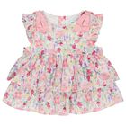 Younger Girls Pink Floral Shorts Set, 1, hi-res