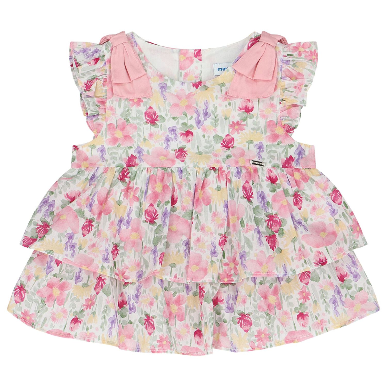 Younger Girls Pink Floral Shorts Set, 1, hi-res