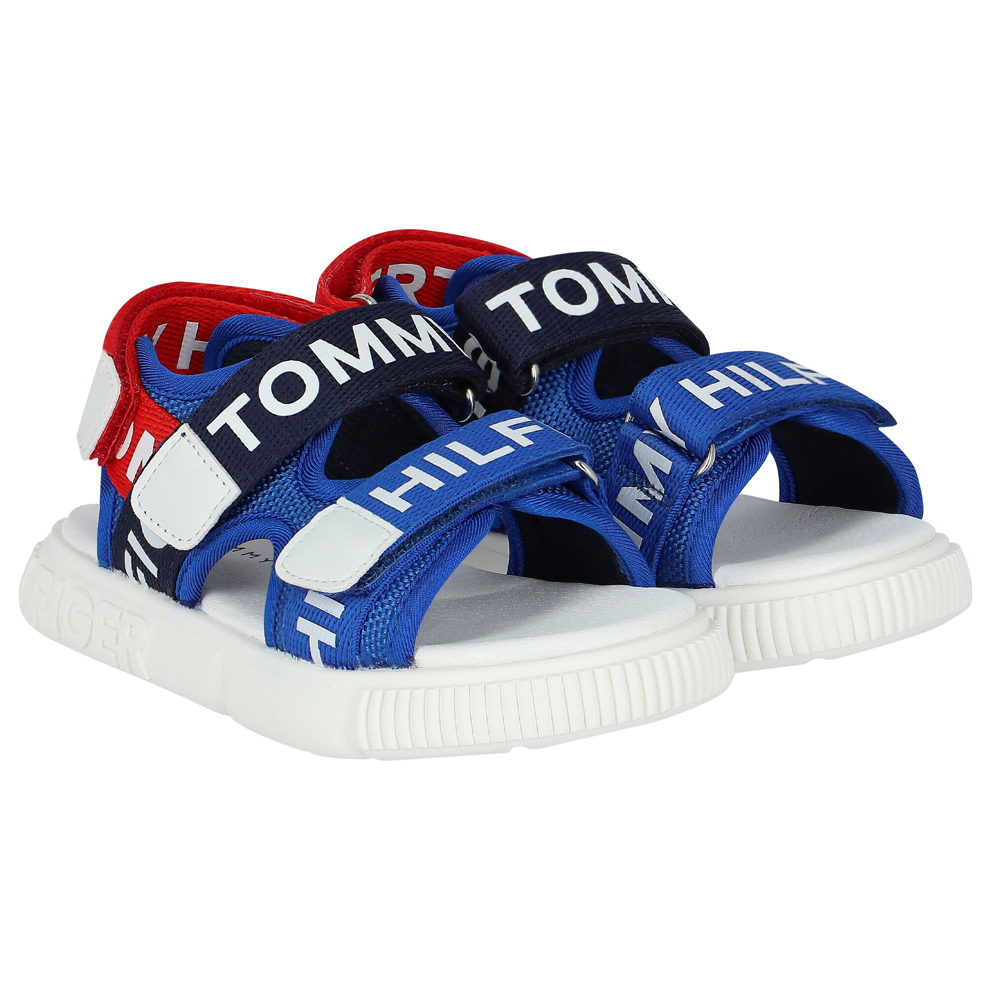 Tommy hilfiger red white and blue sandals top