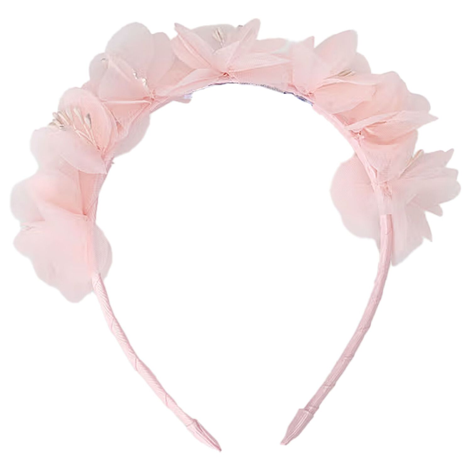 Girls Pink Flower Headband, 1, hi-res
