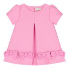 Baby Girls Pink Bow Dress , 1, hi-res