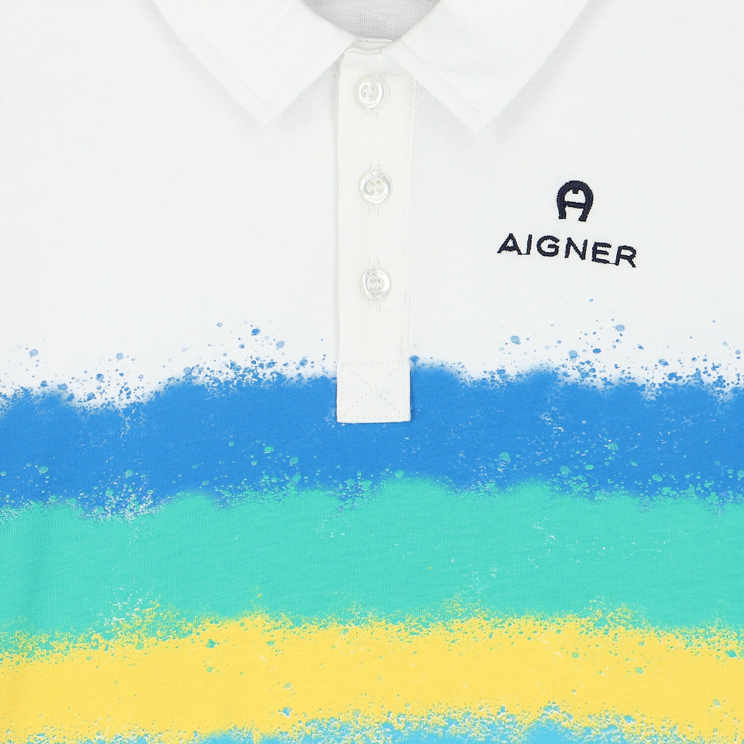 Boys White Spray Paint Polo Shirt, 1, hi-res image number null