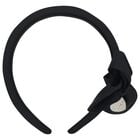 Girls Black Bow Headband, 2, hi-res
