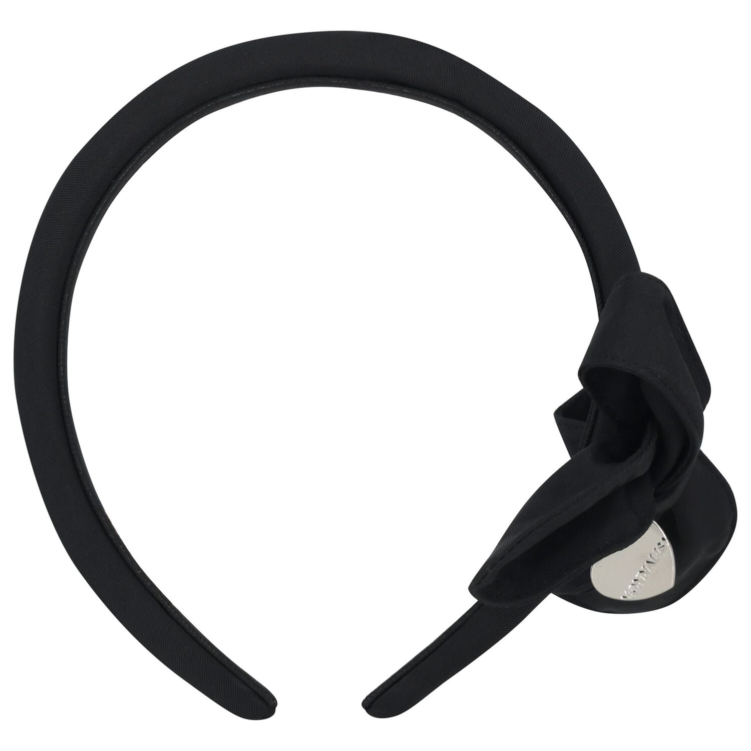 Girls Black Bow Headband, 2, hi-res