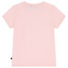 Girls Pink Teddy Bear Logo T-Shirt, 2, hi-res