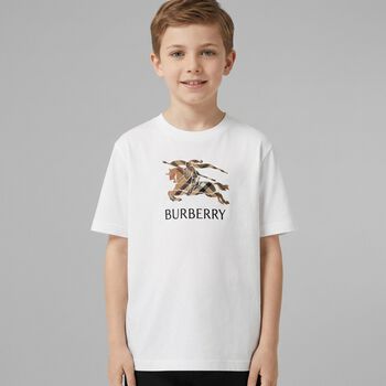 Boys White EKD Logo T-Shirt