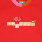 Girls Red Flower Logo Dress, 1, hi-res