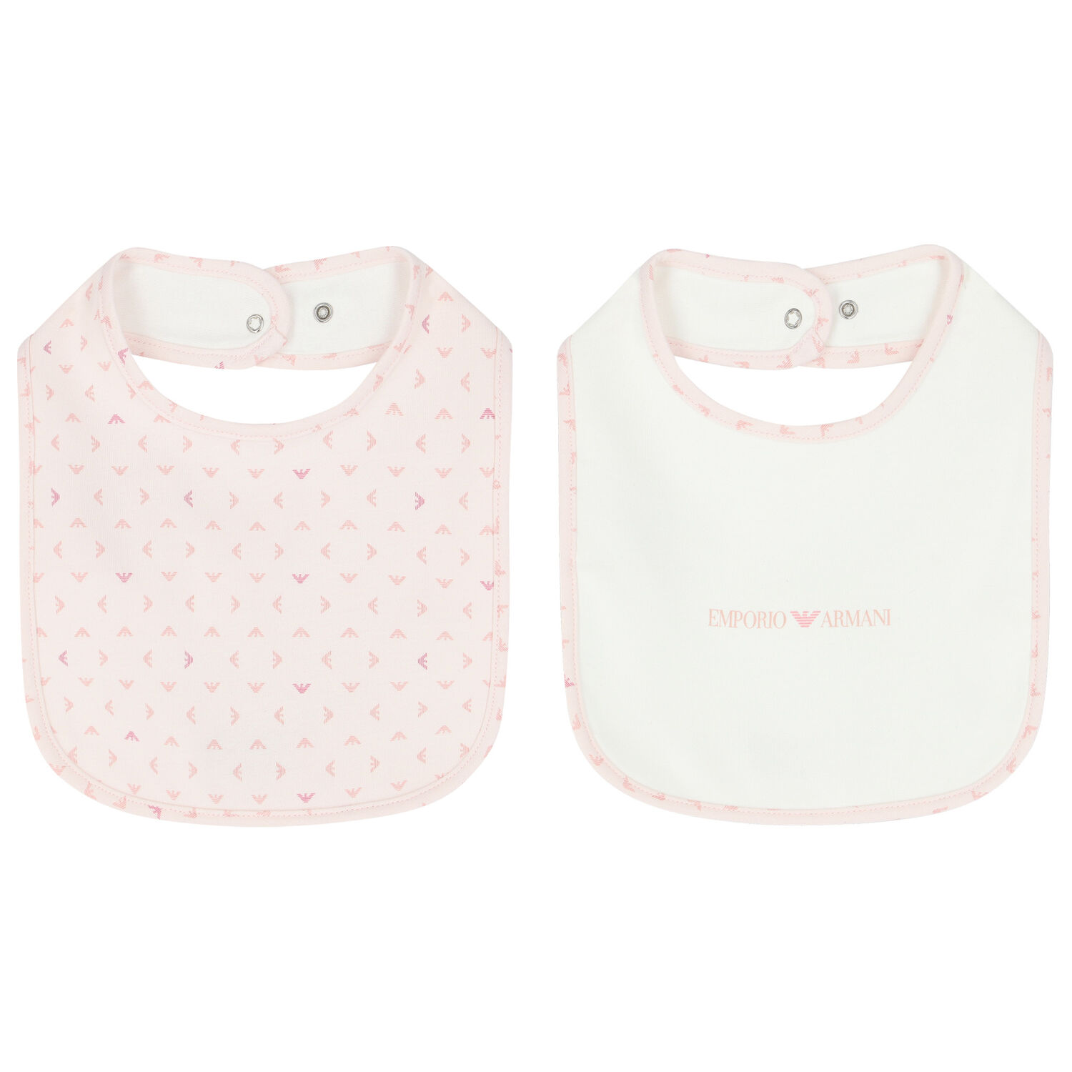 Pink & Ivory Logo Baby Bibs ( 2-Pack ), 2, hi-res image number null