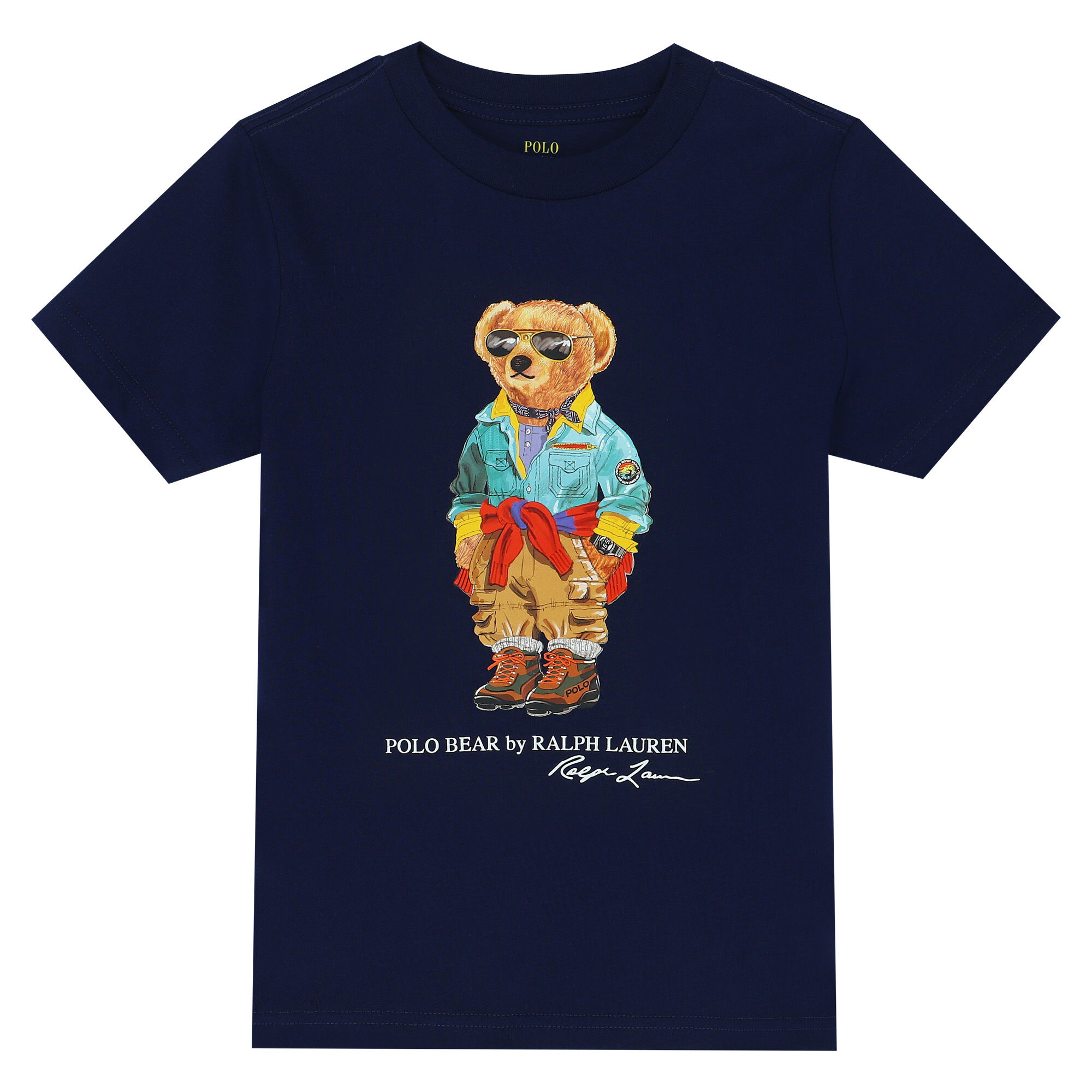 Ralph Lauren Boys Navy Blue Polo Bear Polo Shirt | Junior