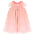 Girls Pink Polka Dot Tulle Dress, 1, hi-res