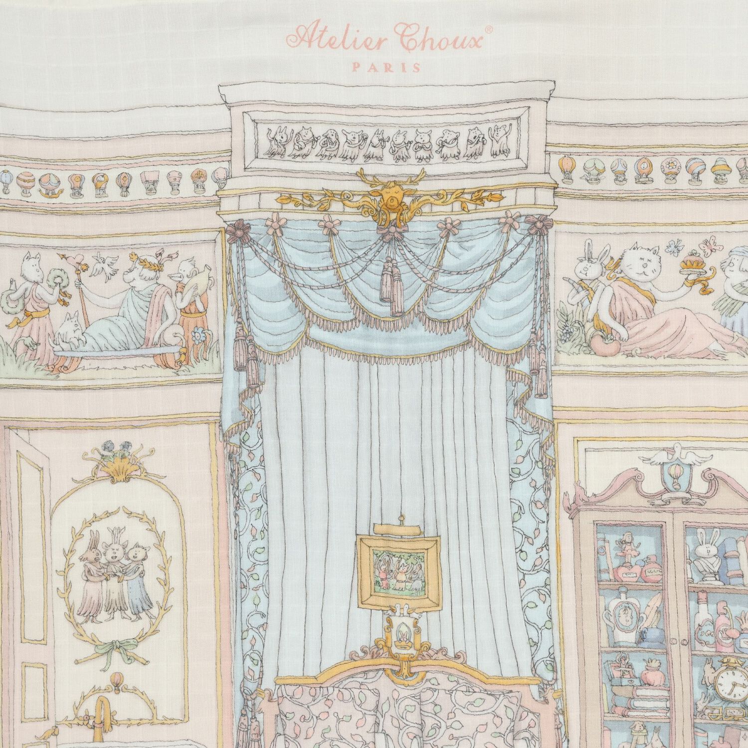 طقم هدايا لغرفة نوم طفلة صغيرة باللون الوردي الفرنسي، يتضمن لفافة ومريلة., 1, hi-res