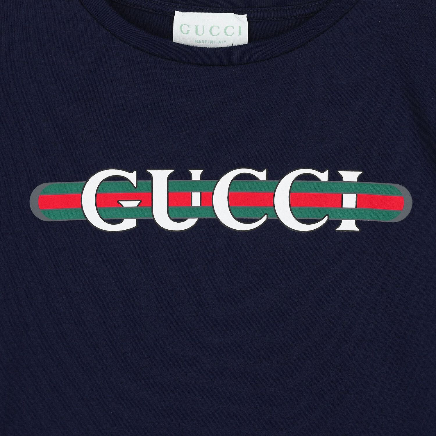 Navy Blue Cotton Logo T-Shirt, 2, hi-res