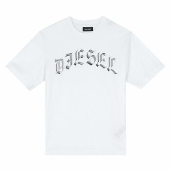 White & Silver Logo T-Shirt