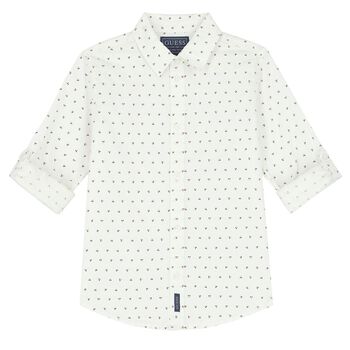 Boys White Logo Shirt