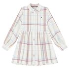 Girls Ivory Logo Dress, 1, hi-res