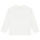 Boys White Dino Long Sleeve Top, 2, hi-res