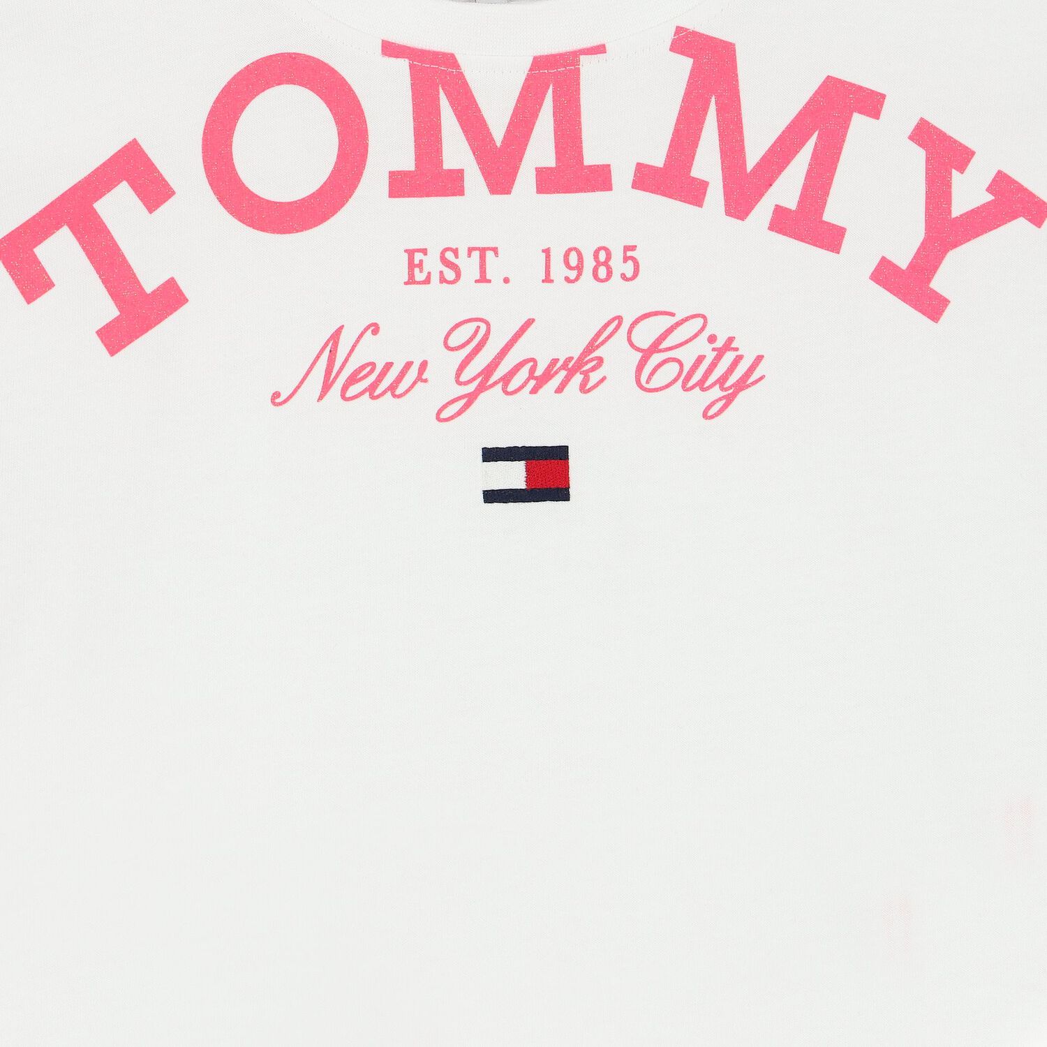 تيشيرت بنات بالشعار باللون الأبيض, 1, hi-res