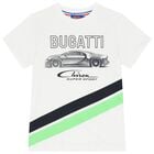 تيشيرت أولاد بالشعار باللون الأبيض, 1, hi-res