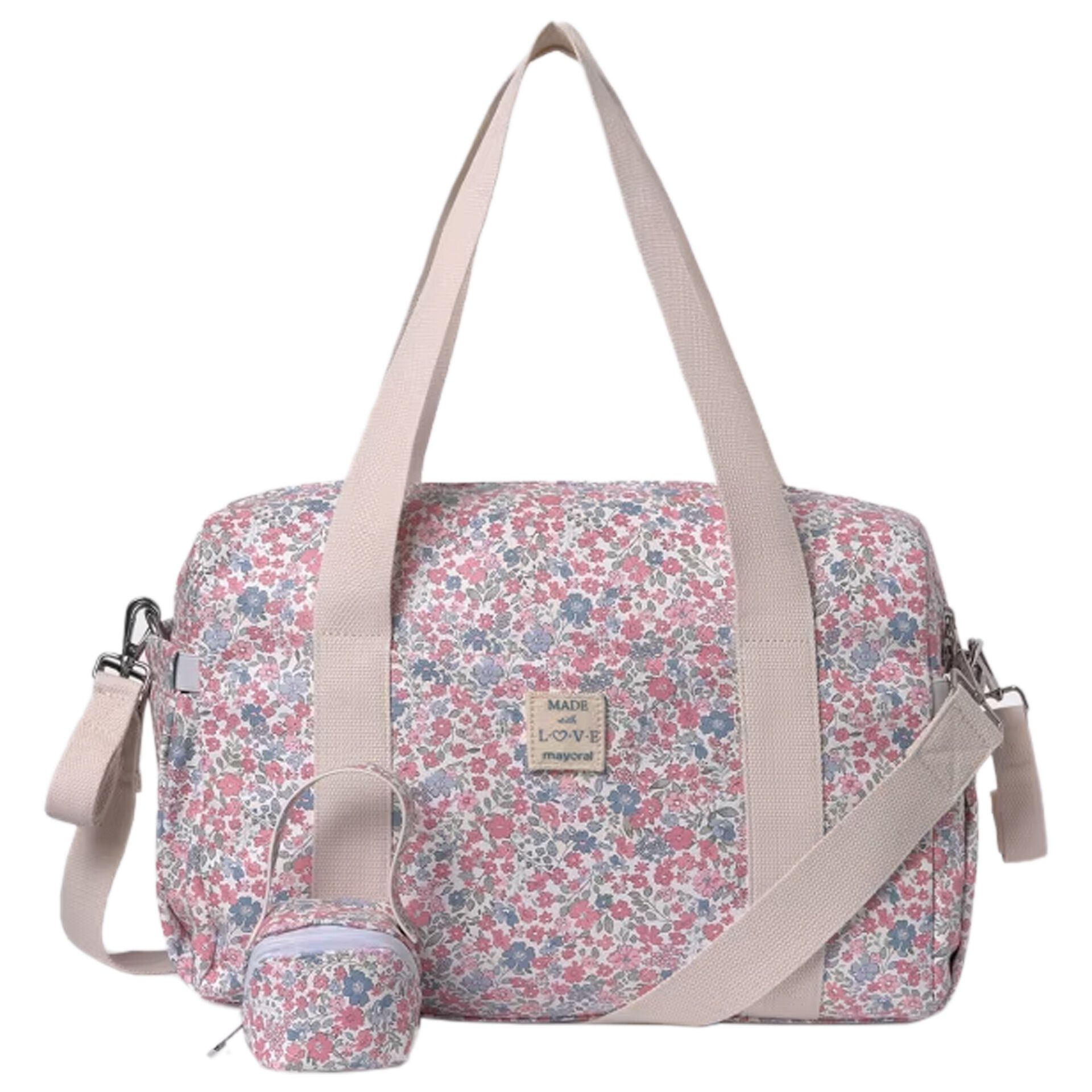 Floral baby changing bag top