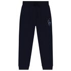 Boys Navy Blue Logo Joggers, 1, hi-res
