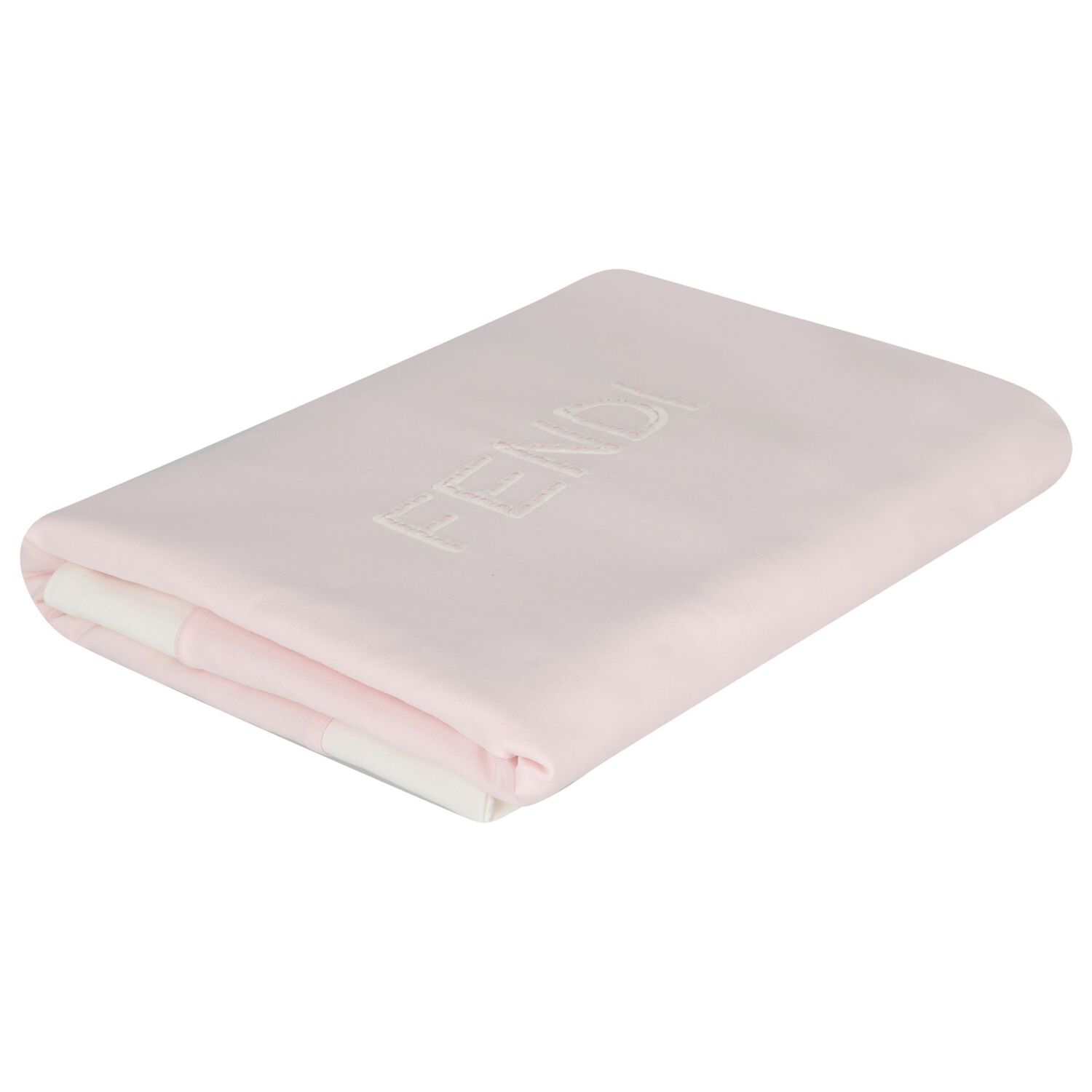 Baby Girls Pink & White Logo Blanket, 1, hi-res