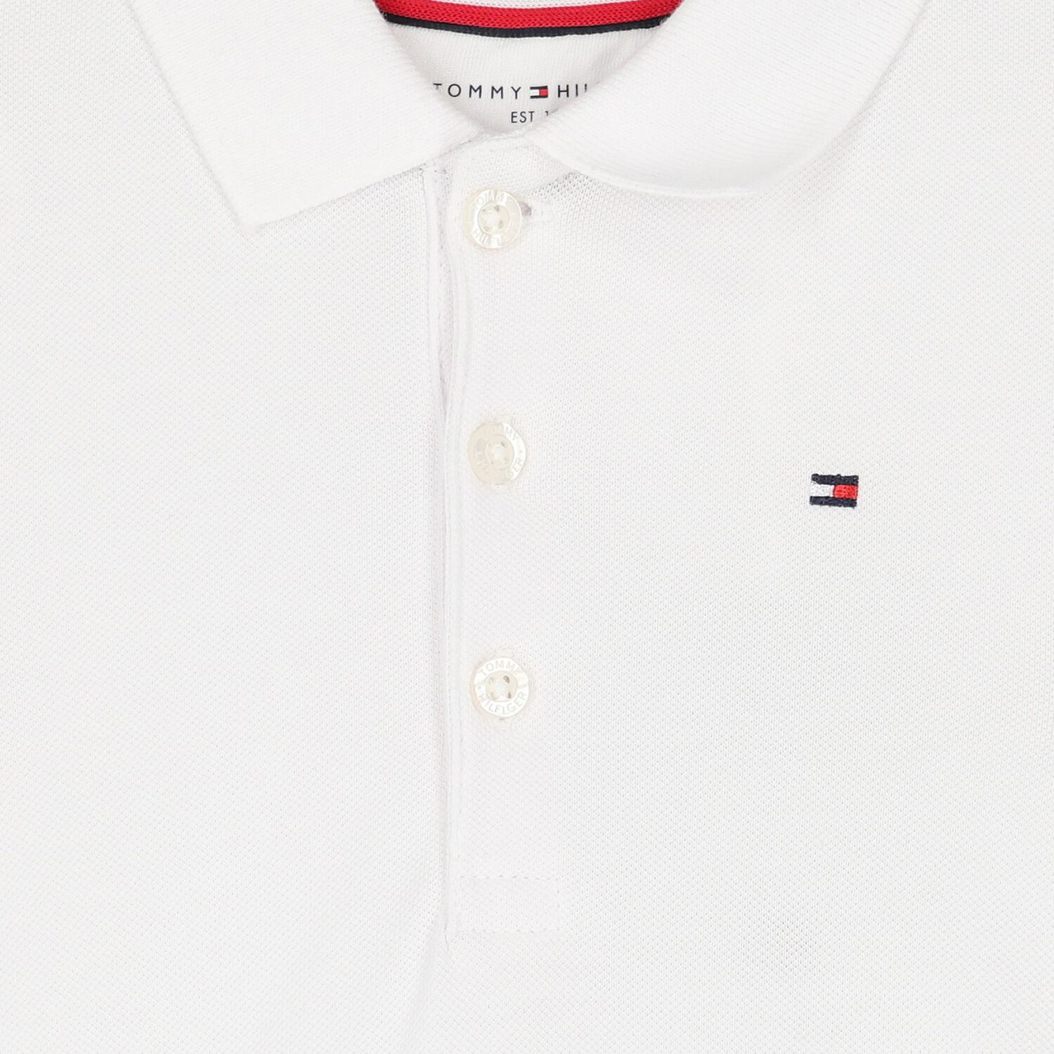 فستان بنات بولو مطرز بعلم باللون الأبيض , 2, hi-res