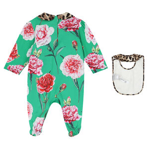 Green Carnation Babysuit Set