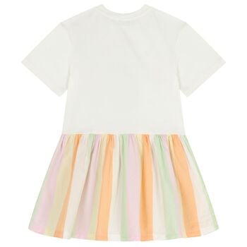 Girls Ivory Bubble Tiger Dress