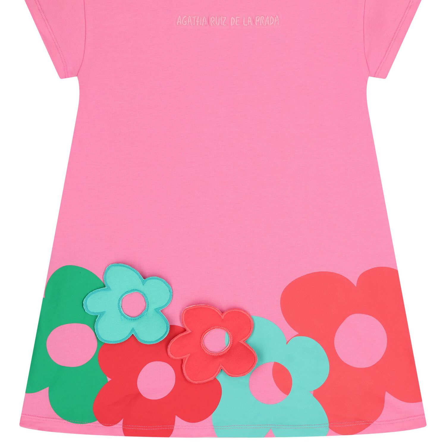  Girls Pink Floral Dress, 1, hi-res