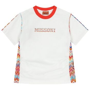 Girls White Logo T-Shirt