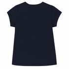 Girls Navy Teddy Bear T-Shirt, 3, hi-res