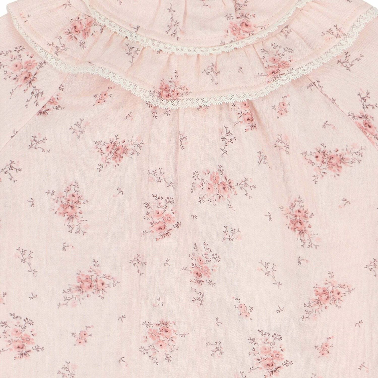 Baby Girls Pink Floral Dress, 1, hi-res